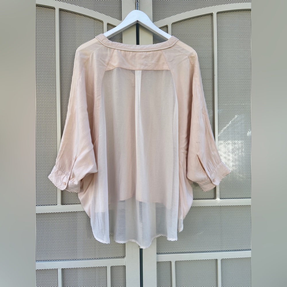 Cream Honey Punch Shear Back Blouse